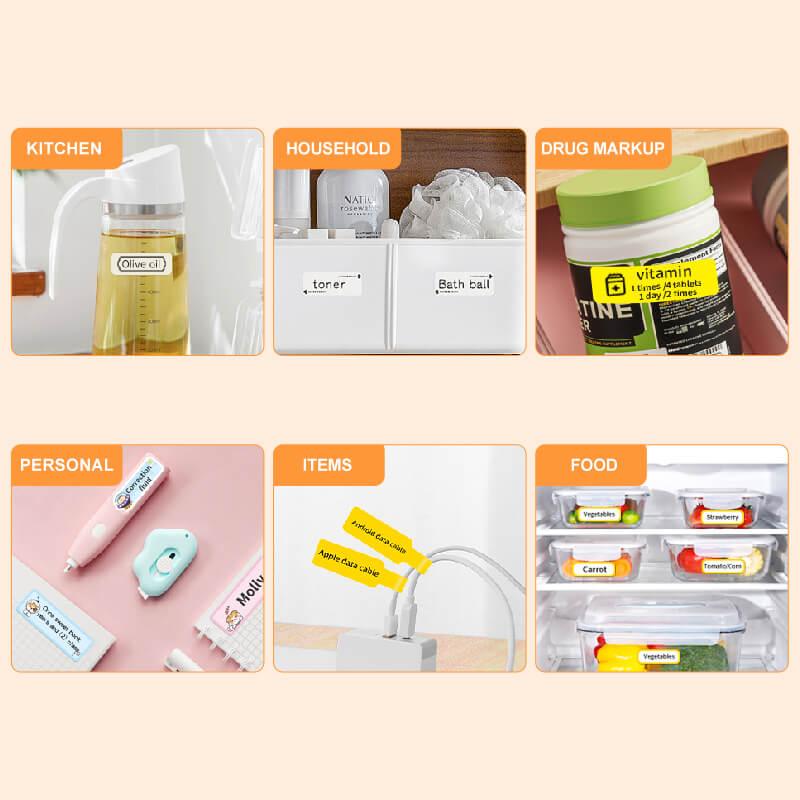 NIIMBOT N1 Colorful Label Stickers, Waterproof and High Temperature Resistance