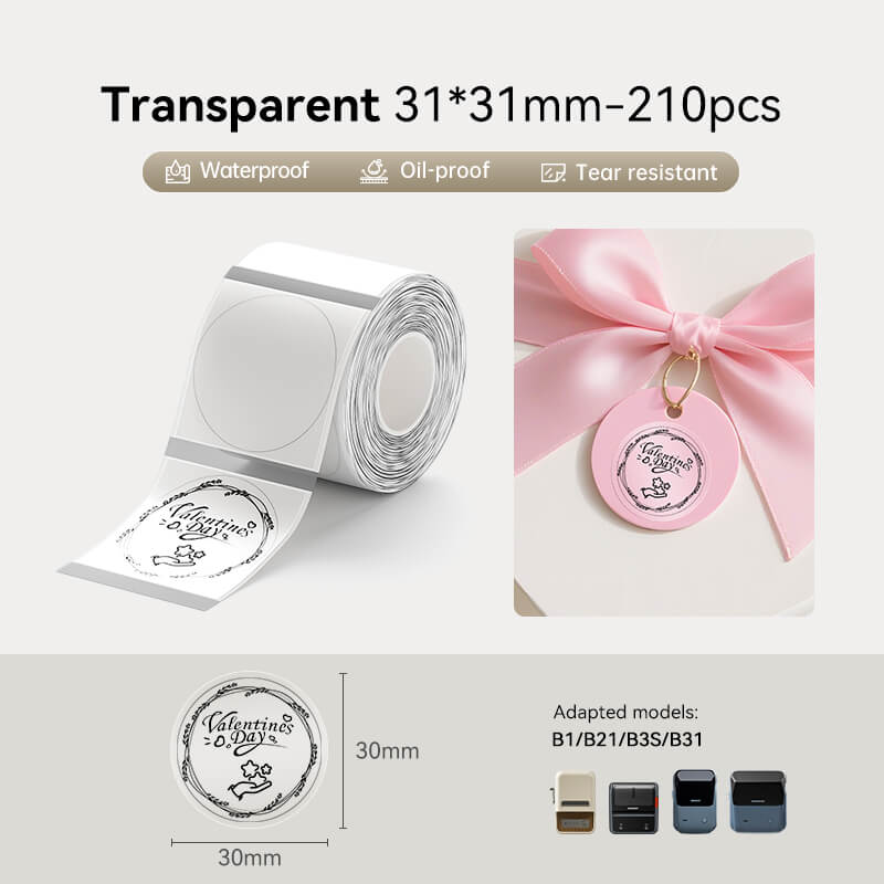 Clear Label Tape for B21, B1, B3S