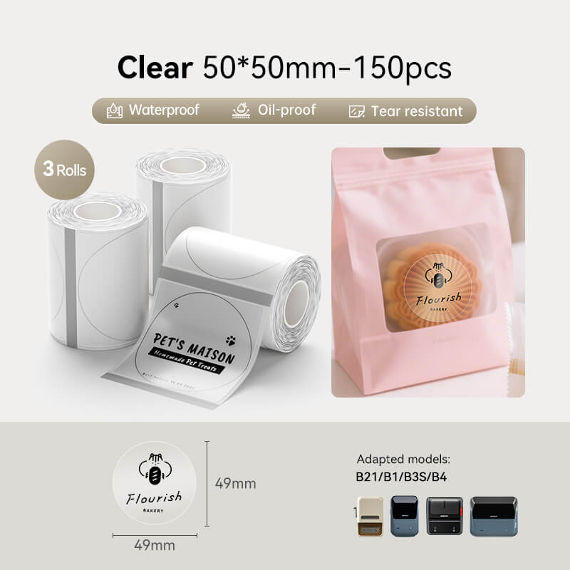 Clear Label Tape for B21, B1, B3S