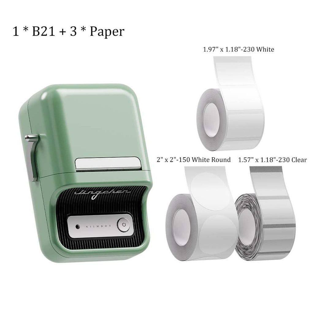 NIIMBOT B21 Bluetooth Thermal Label Printer, Efficient for Home, Office, Business