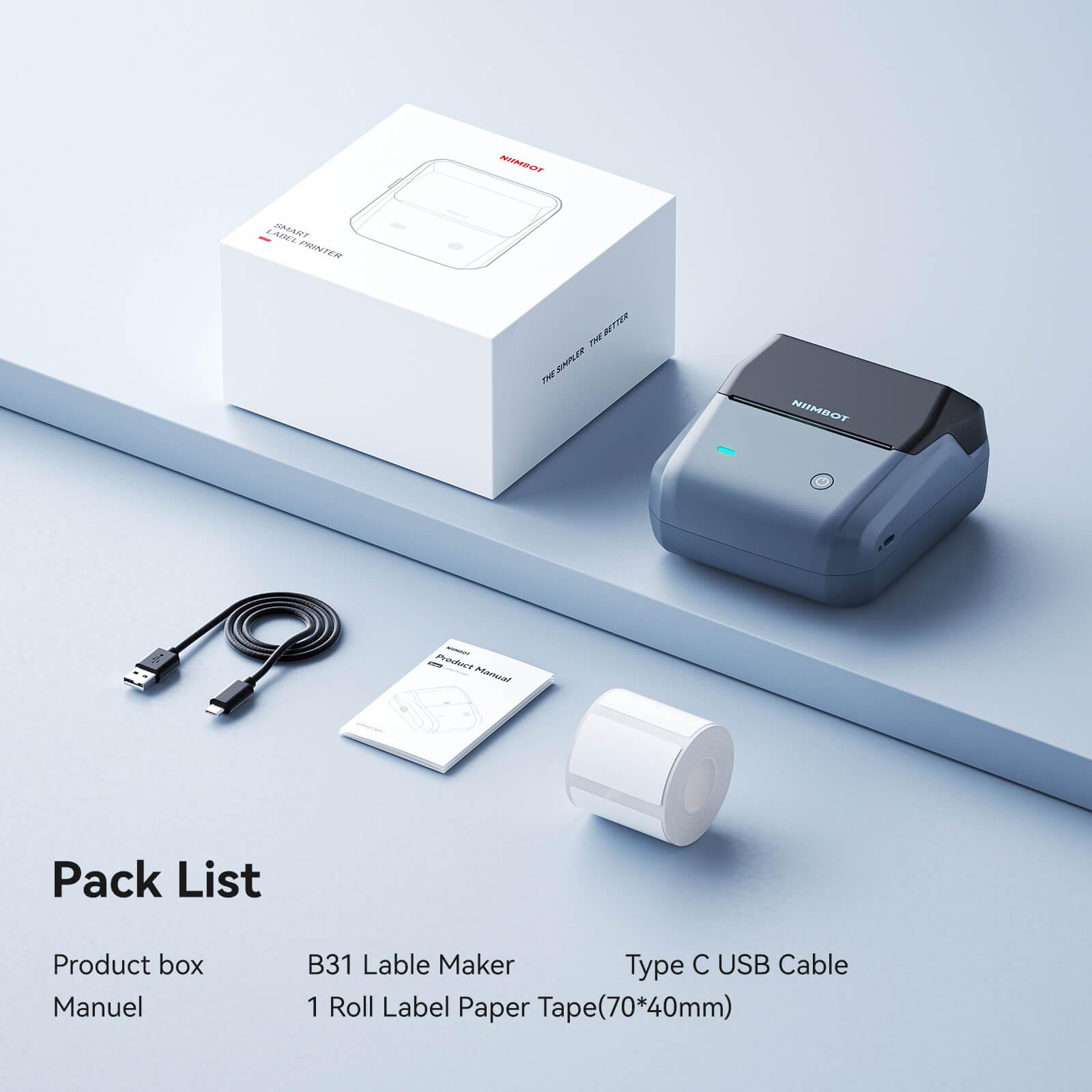 NIIMBOT B31 Bluetooth Thermal Label Maker- Essential Tool for Small Businesses