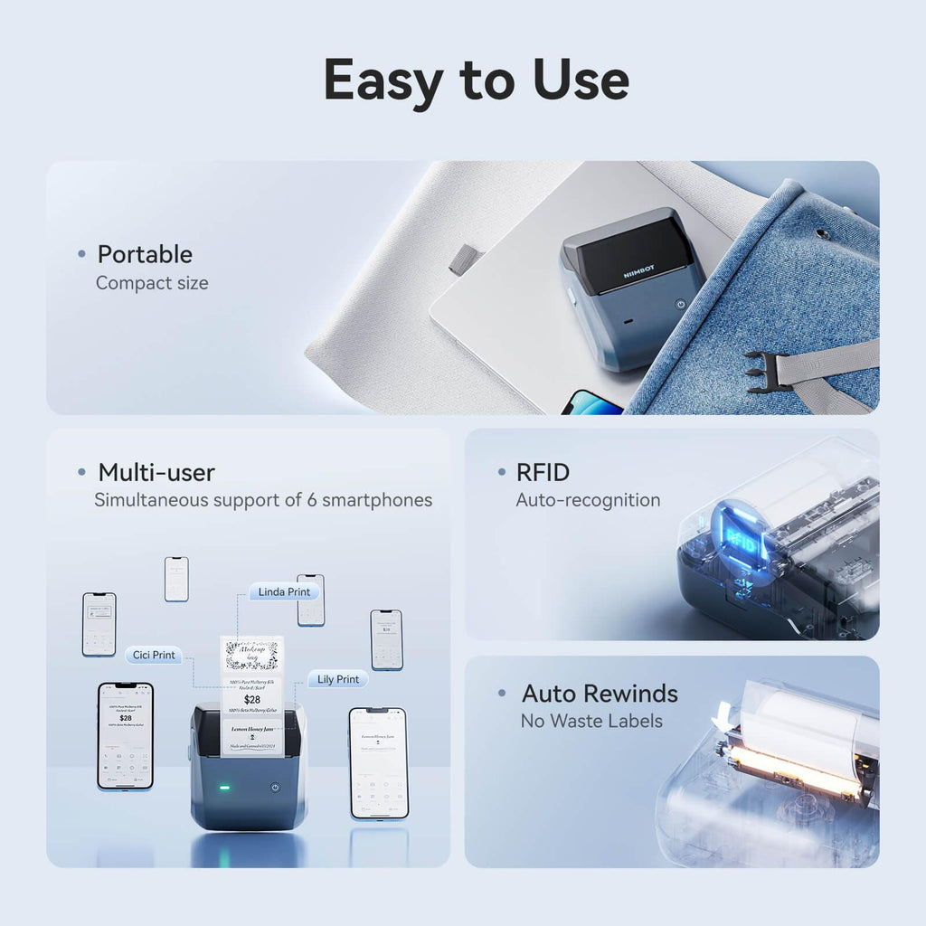 NIIMBOT B31 Bluetooth Thermal Label Maker- Essential Tool for Small Businesses