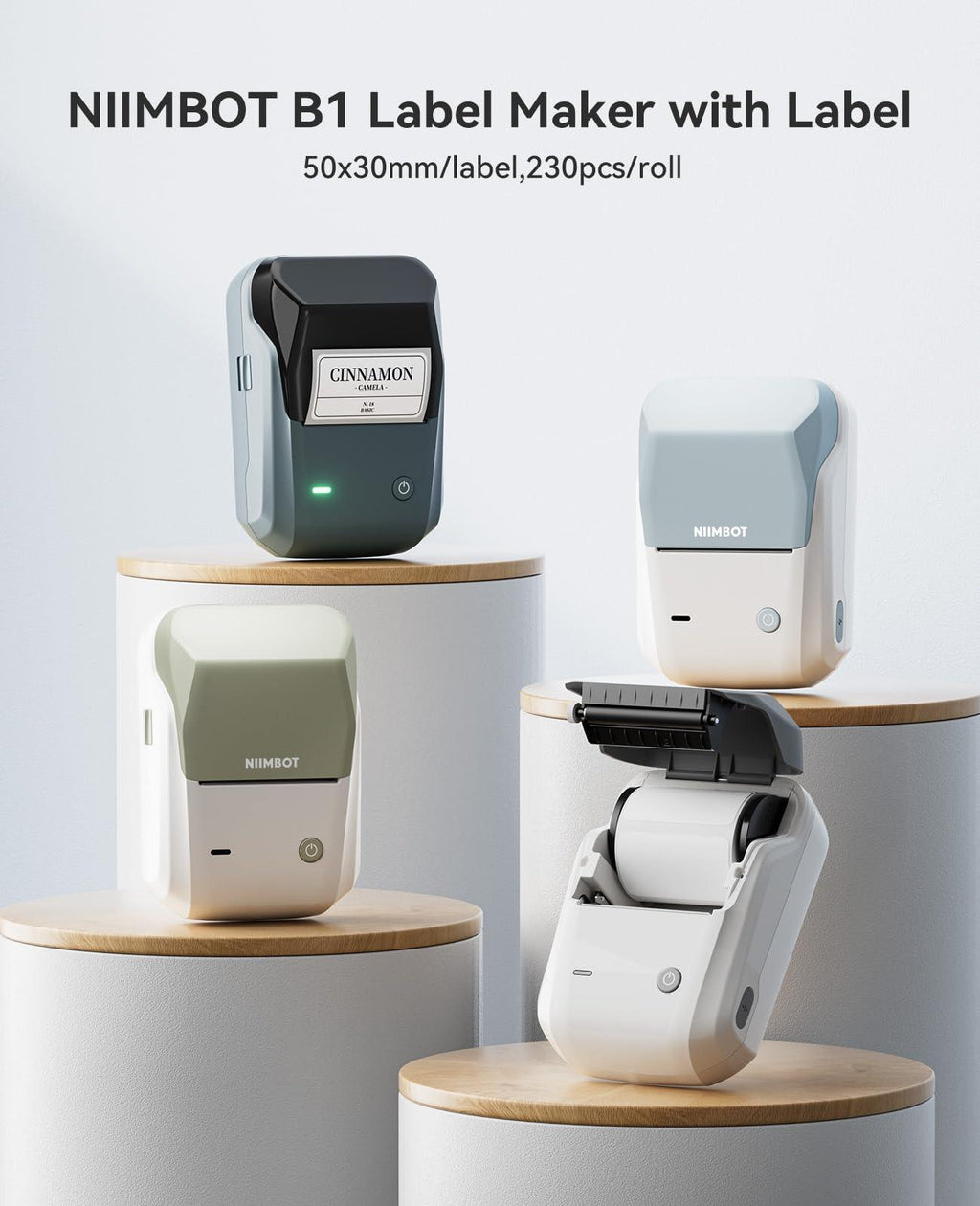 NIIMBOT B1 Inkless Thermal Label Printer, Create Professional Business Labels with Ease