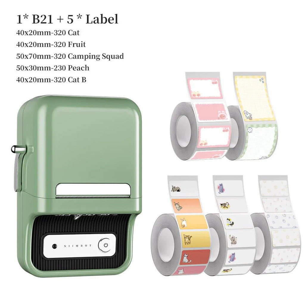 NIIMBOT B21 Pro 300dpi Label Printer, Photo Printing, Bluetooth Connection for Home, Business, Office