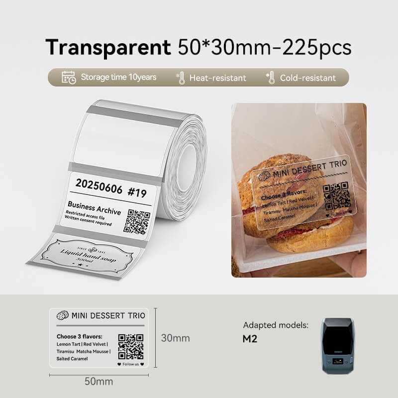 Thermal Transfer Label Printer Labels for M2, M3