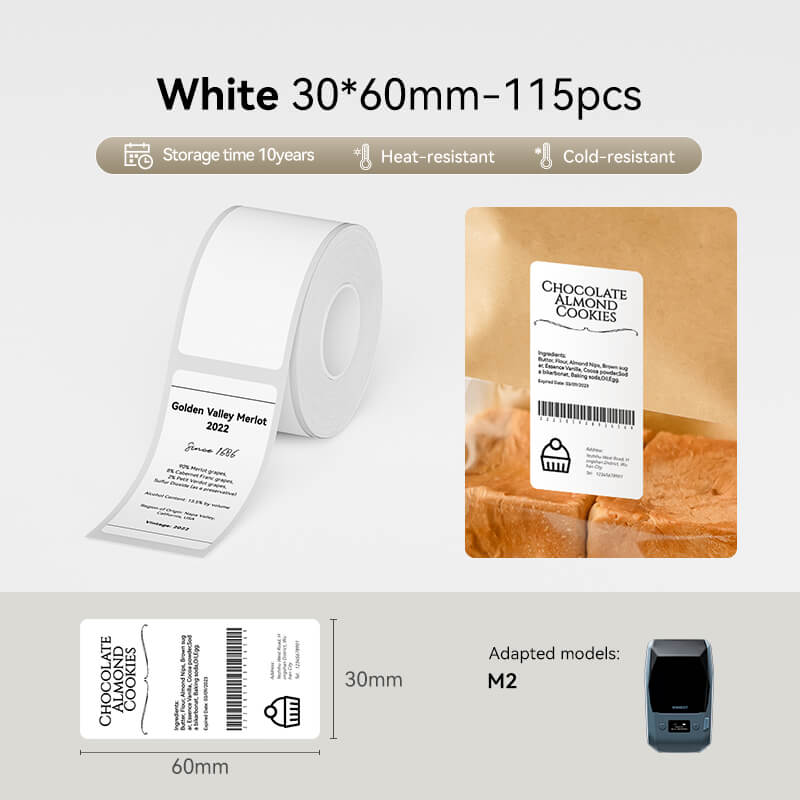 Thermal Transfer Label Printer Labels for M2, M3