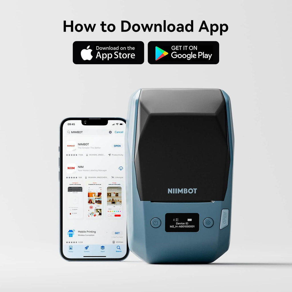 NIIMBOT M2 Thermal Transfer Label Maker, Smart Color Printing with Phones & PC for Office, Outdoor Equipment