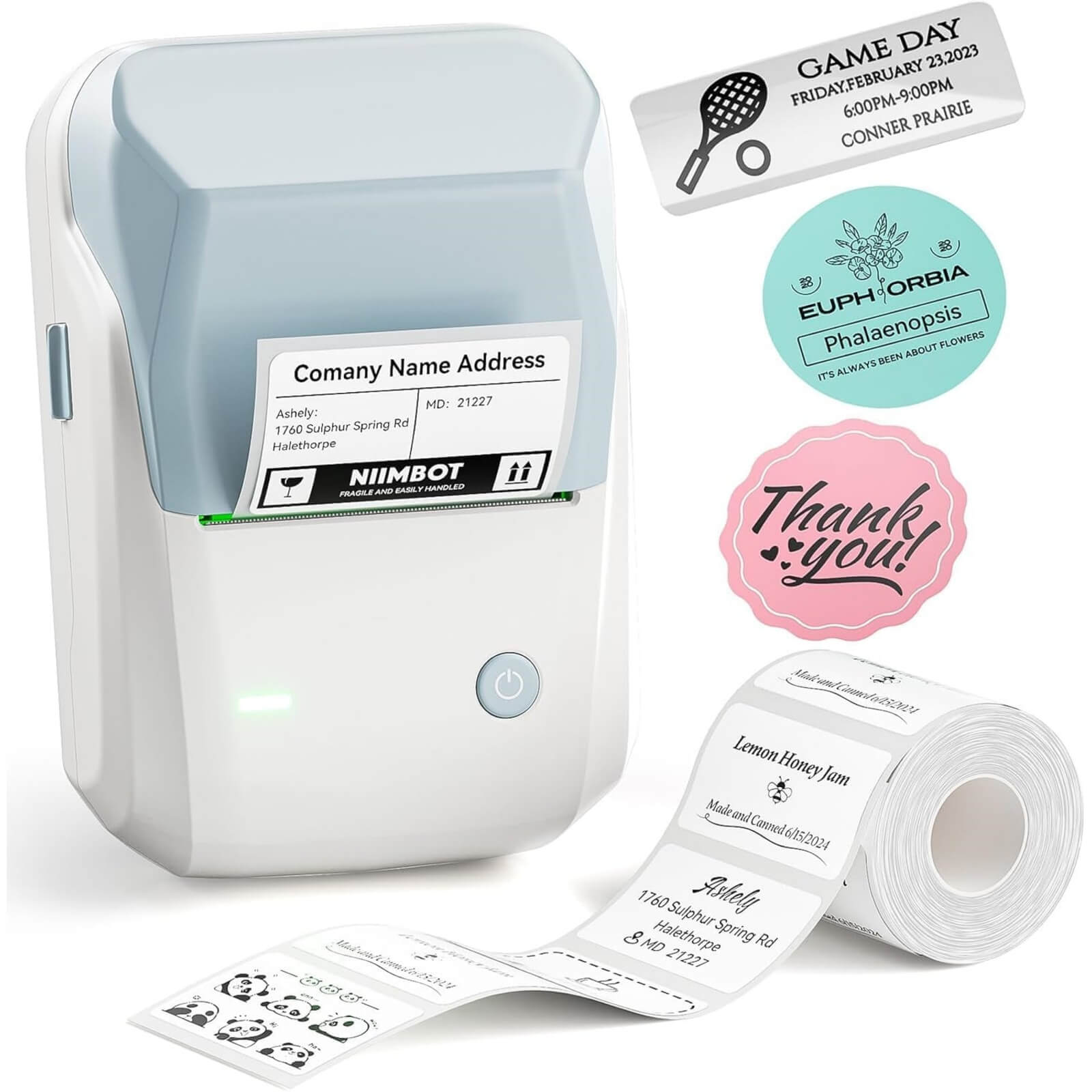 NIIMBOT B1 Inkless Thermal Label Printer, Create Professional Business Labels with Ease