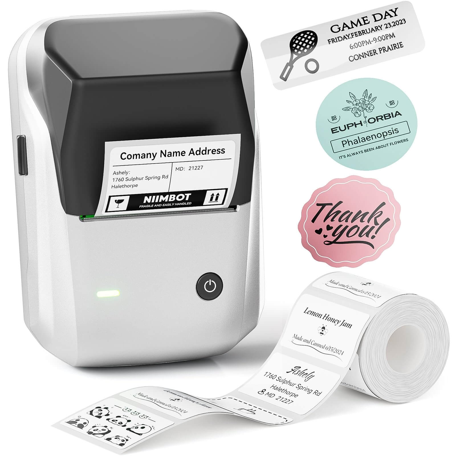 NIIMBOT B1 Inkless Thermal Label Printer, Create Professional Business Labels with Ease
