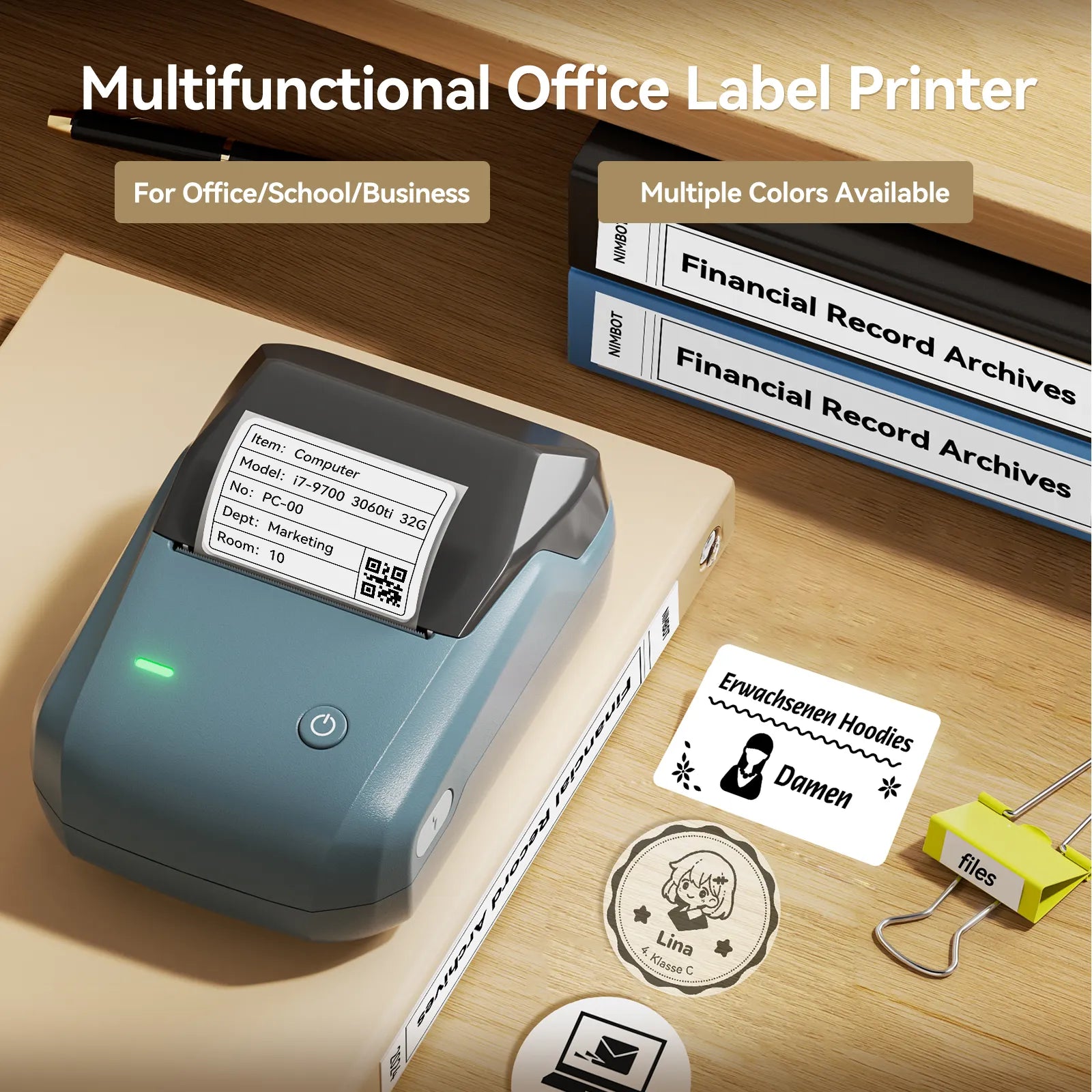 NIIMBOT B1 Multifunctional Office Label Printer for Home, Business Support Android, iPhone, Windows
