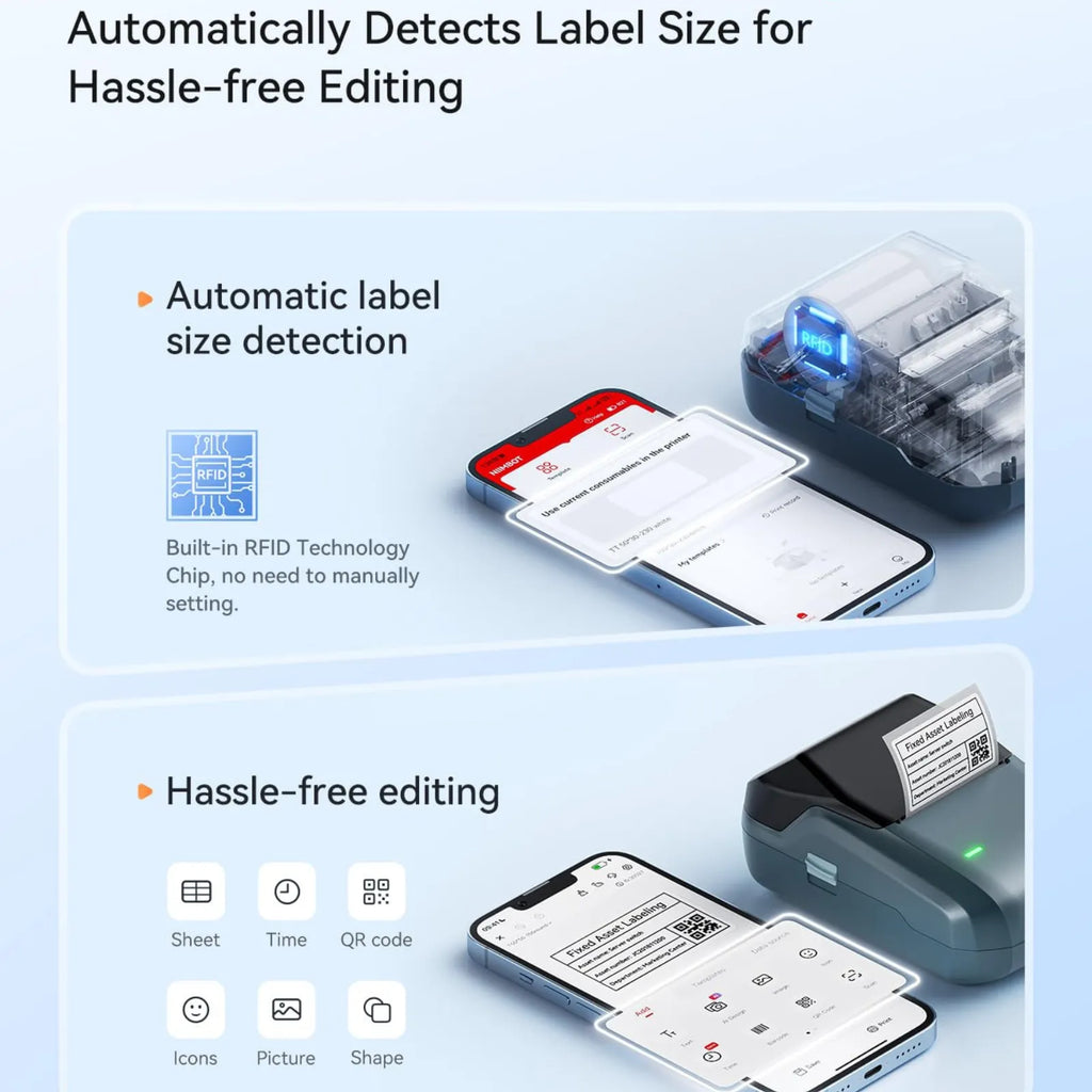 NIIMBOT B1 Multifunctional Office Label Printer for Home, Business Support Android, iPhone, Windows
