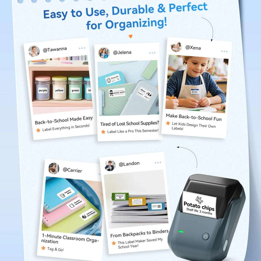 NIIMBOT B1 Multifunctional Office Label Printer for Home, Business Support Android, iPhone, Windows