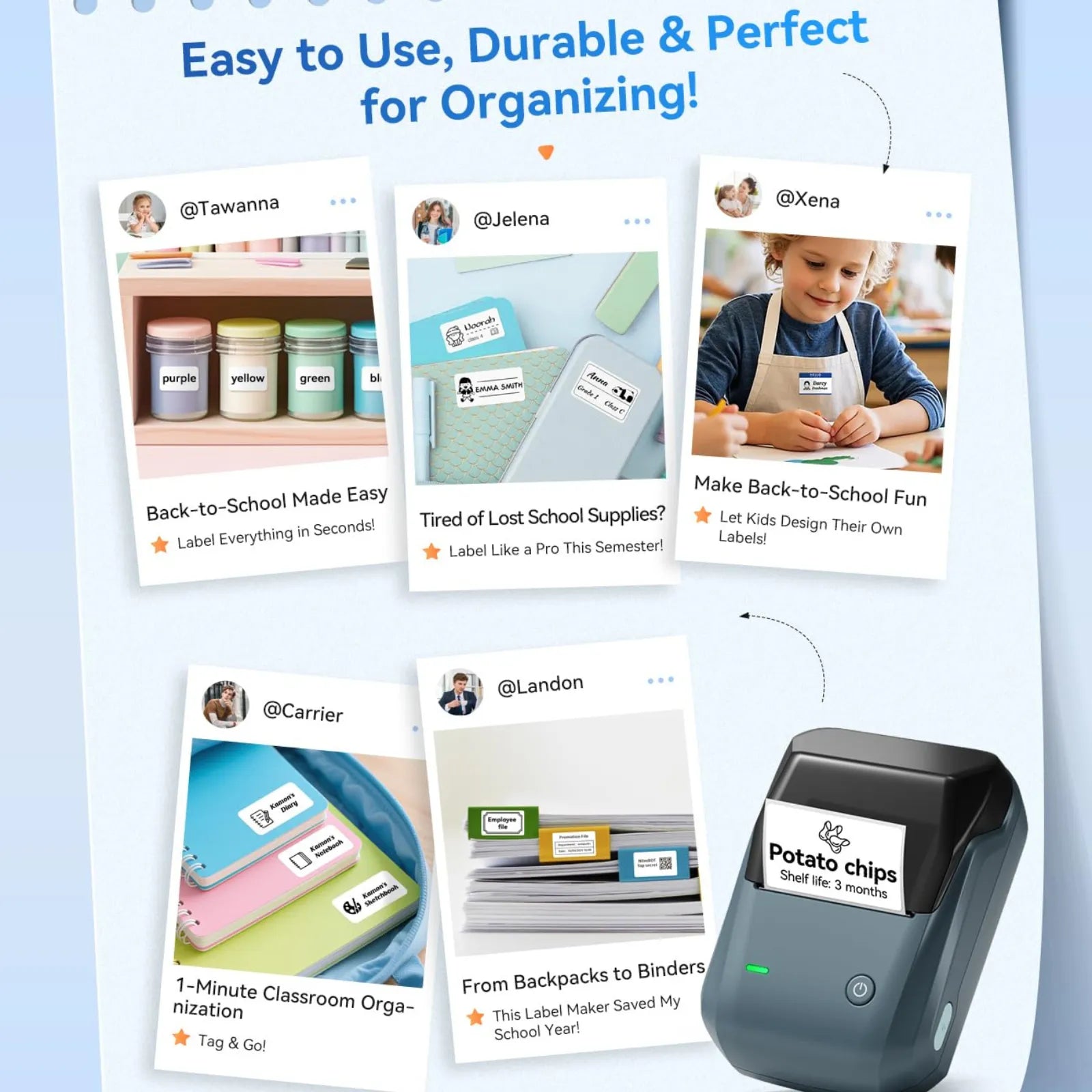 NIIMBOT B1 Multifunctional Office Label Printer for Home, Business Support Android, iPhone, Windows