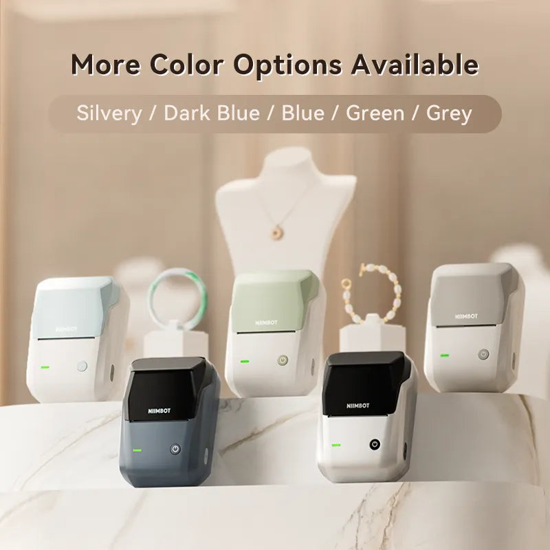 NIIMBOT B1 Thermal Jewelry Label Printer set (with 3 Rolls Jewelry Labels), for Jewelry sales, Support Android, iPhone, Windows