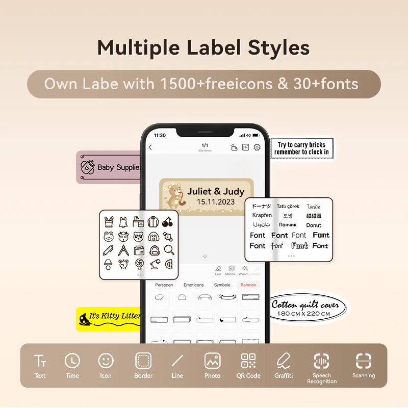 NIIMBOT B1 Thermal Jewelry Label Printer set (with 3 Rolls Jewelry Labels), for Jewelry sales, Support Android, iPhone, Windows