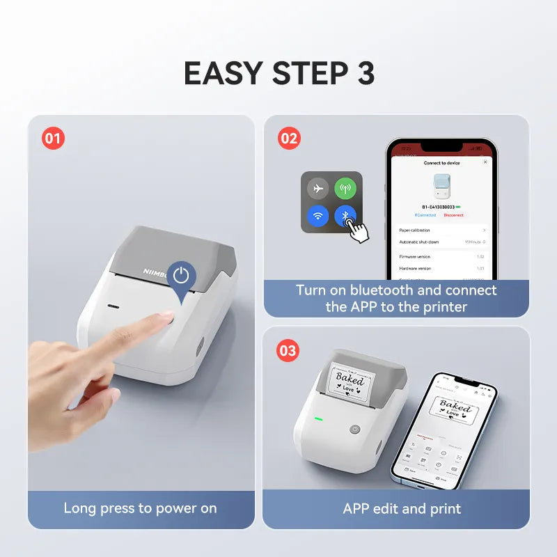 NIIMBOT B1 Thermal Logistics Label Printer, for Shipping Packages, Support Android, iPhone, Windows