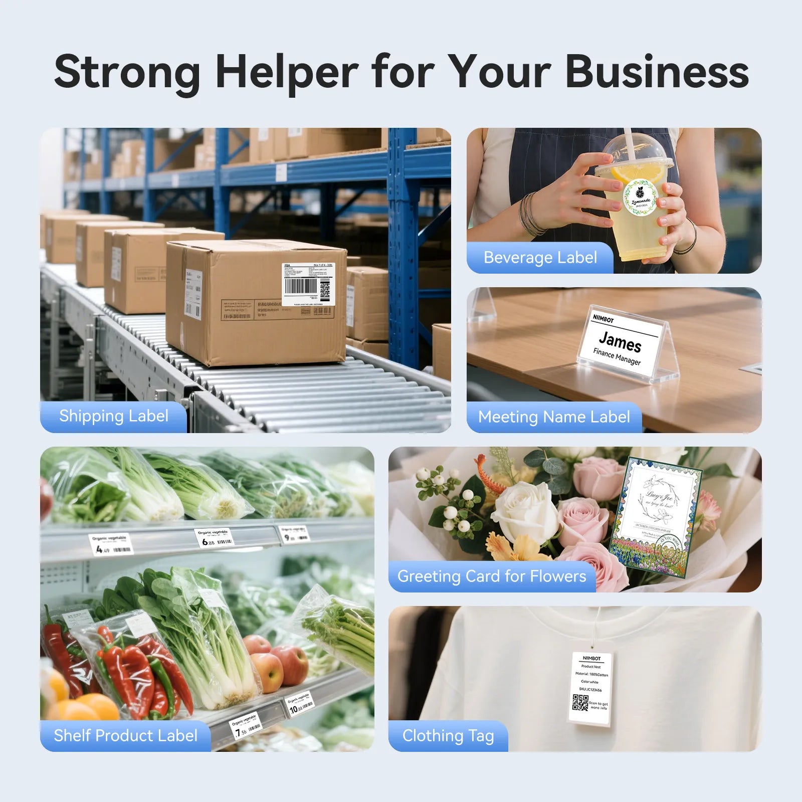 NIIMBOT B4 Inkless Thermal Label Maker for Shipping Label, Idea for bussiness&offices