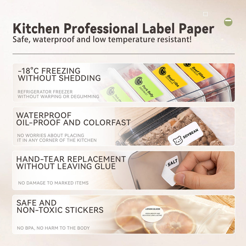 NIIMBOT B21 Bluetooth Thermal Kitchen Storage Labels Printer, Efficient for Home, Support PC&Phone