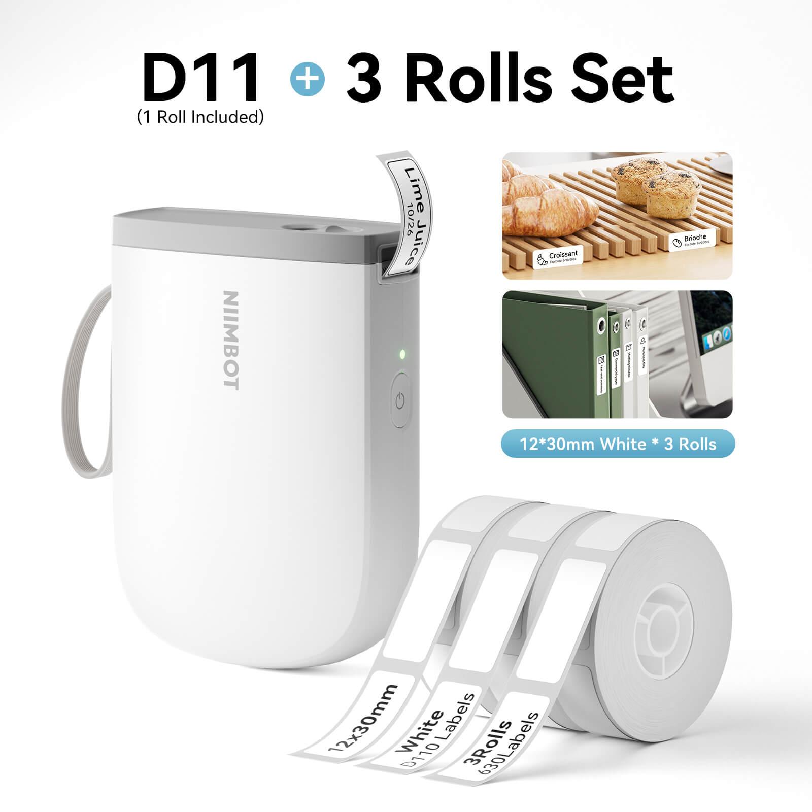 NIIMBOT D11 Upgraded 300dpi Mini Printer Portable Bluetooth Connection for Home, School