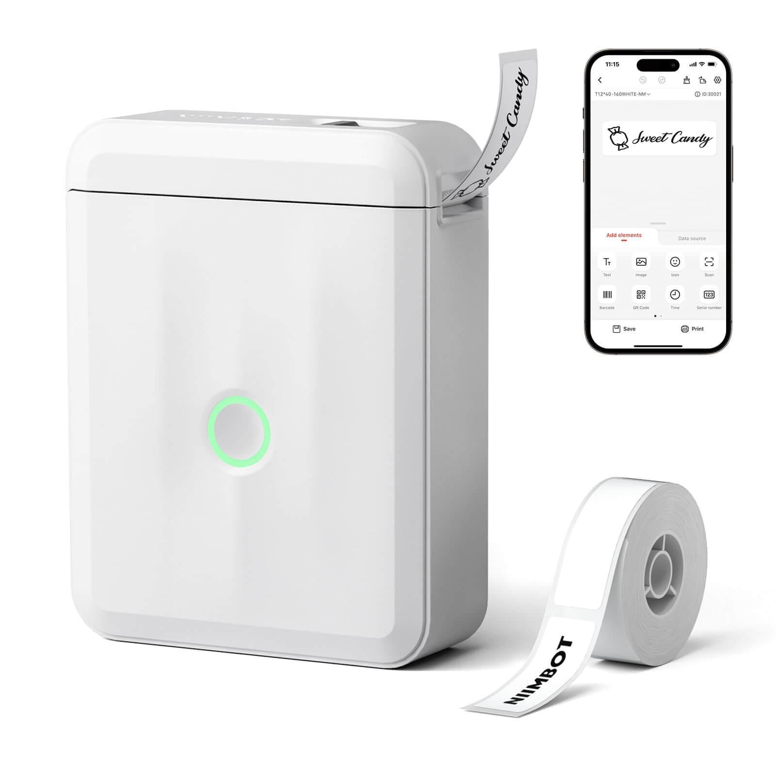 NIIMBOT D110 0.5 Inch Label Printer with Tape - Efficient Labeling On-the-Go