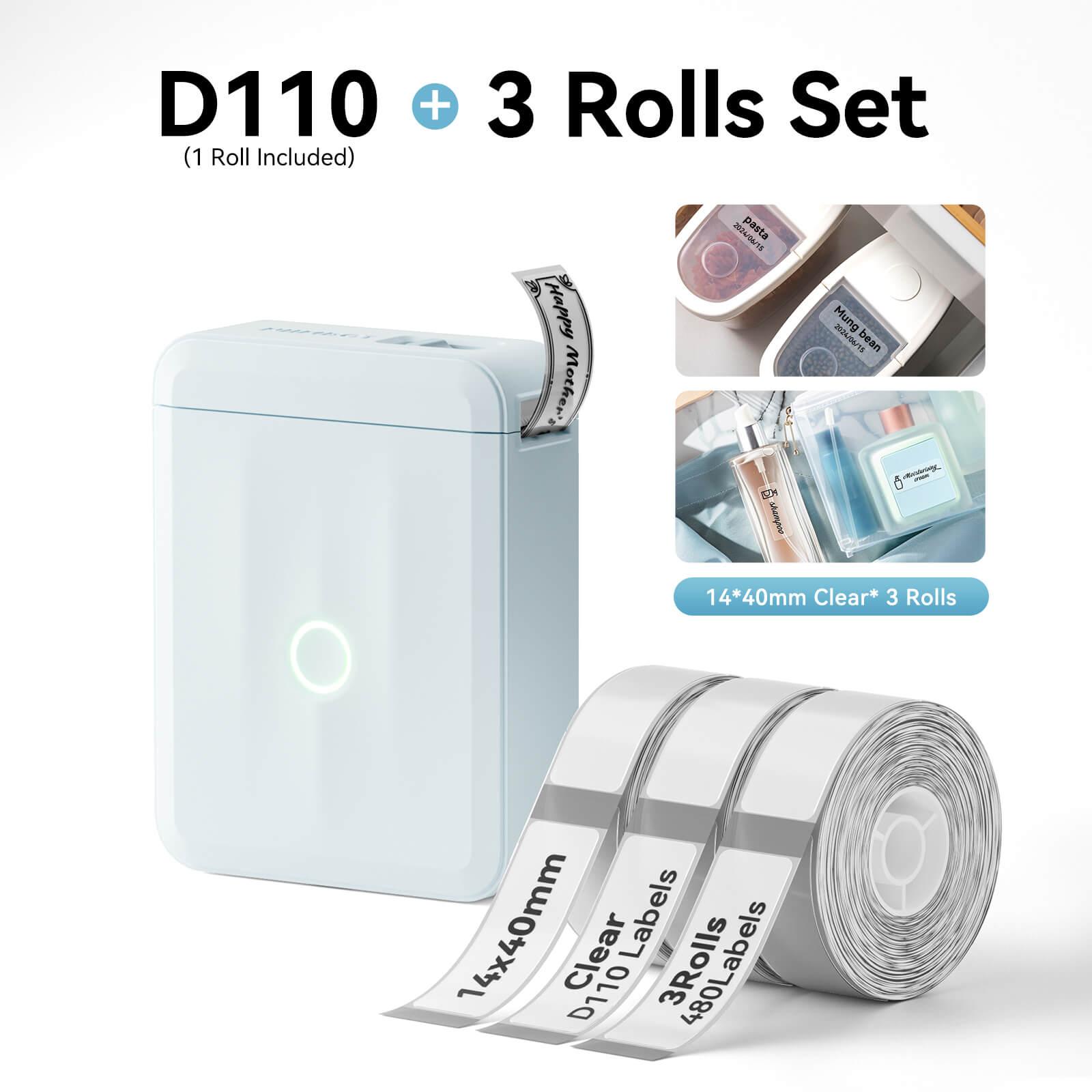 NIIMBOT D110 Upgraded Thermal Switch Mini Label Maker Bluetooth for Office Home School