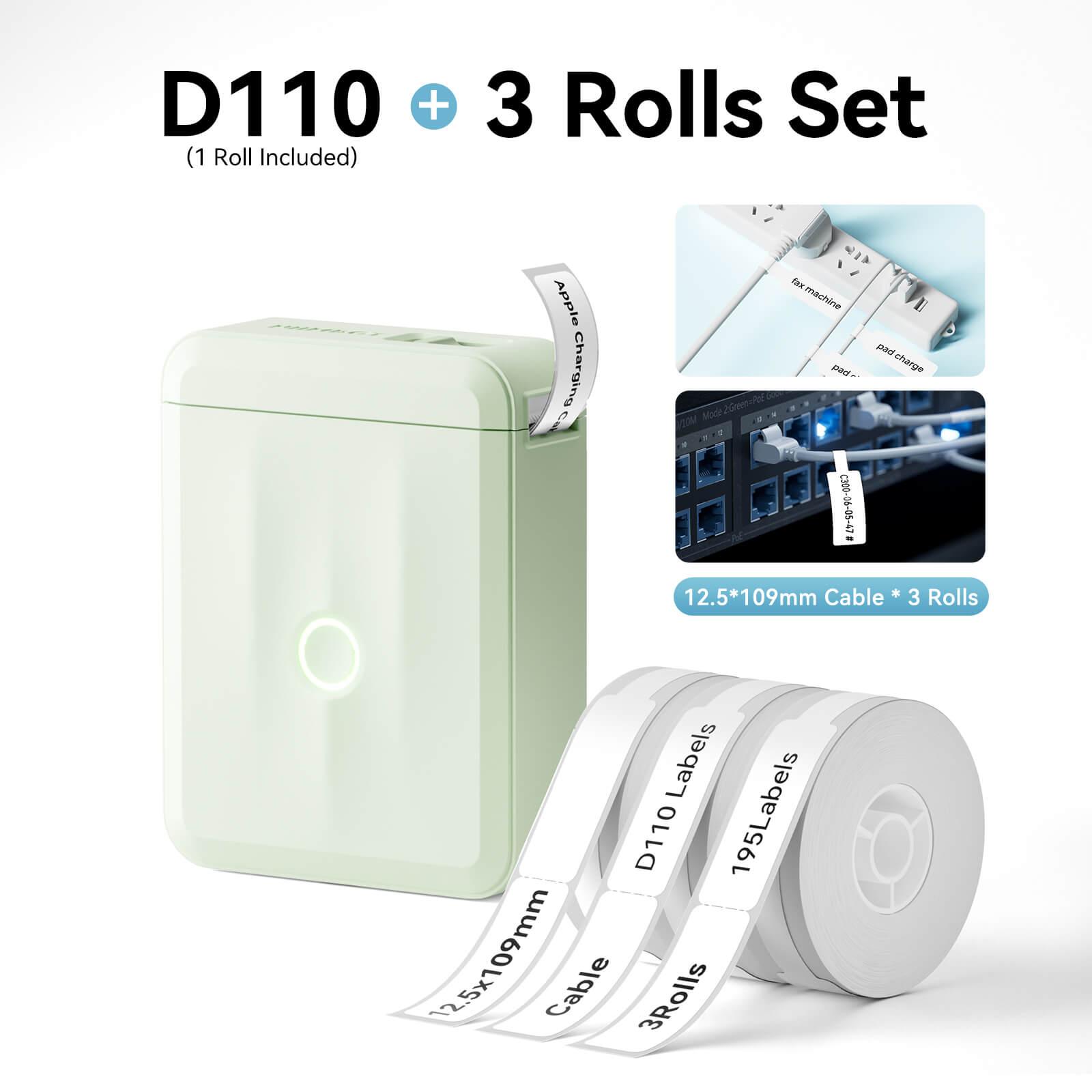 NIIMBOT D110 Upgraded Thermal Switch Mini Label Maker Bluetooth for Office Home School