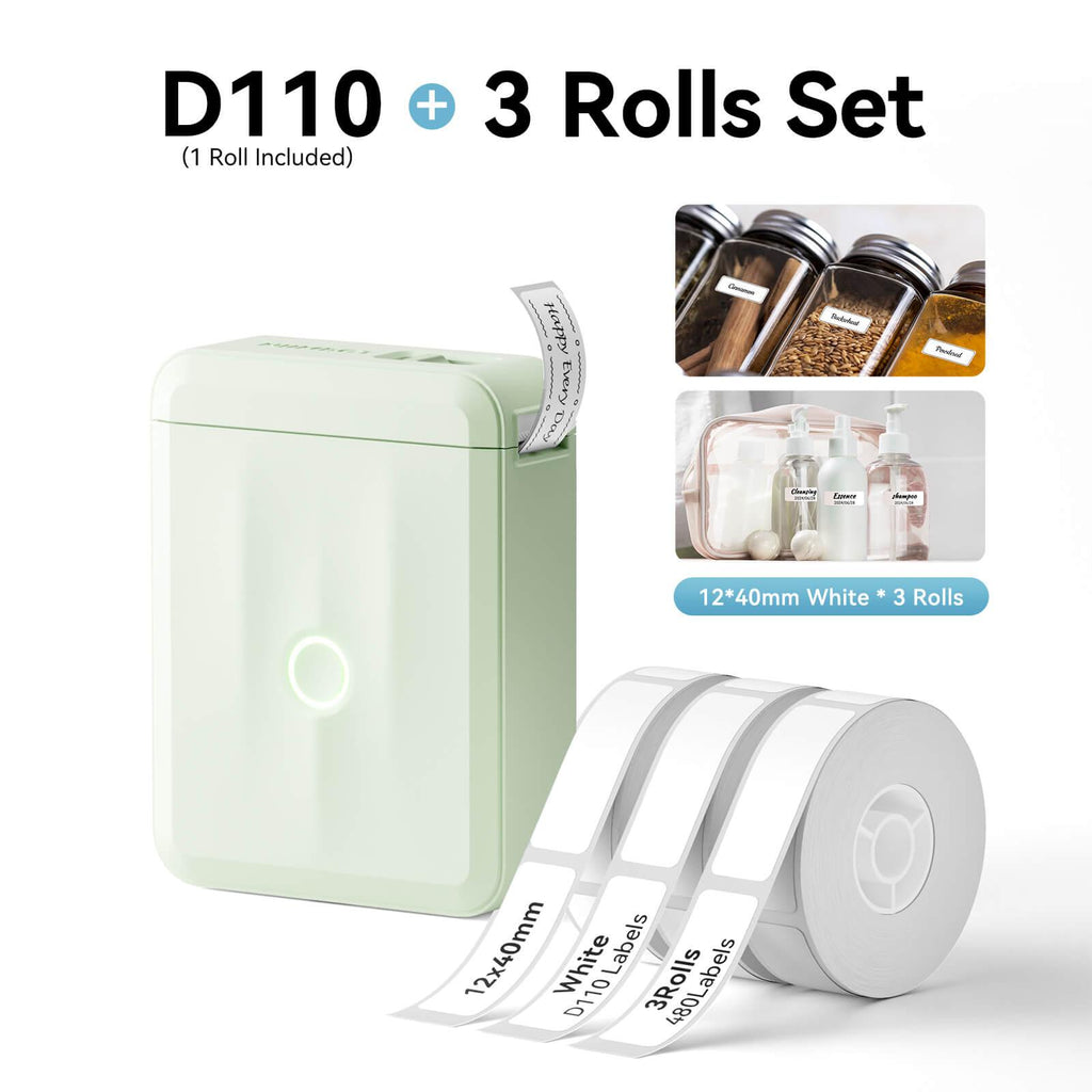 NIIMBOT D110 Upgraded Thermal Switch Mini Label Maker Bluetooth for Office Home School