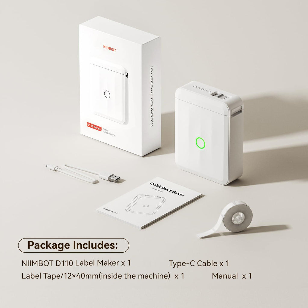 NIIMBOT D110 Upgraded Thermal Switch Mini Label Maker Bluetooth for Office Home School