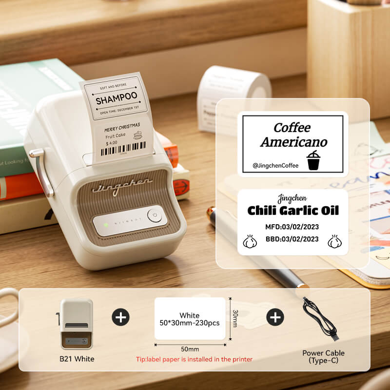 NIIMBOT B21 Bluetooth Thermal Label Printer, Efficient for Home, Office, Business