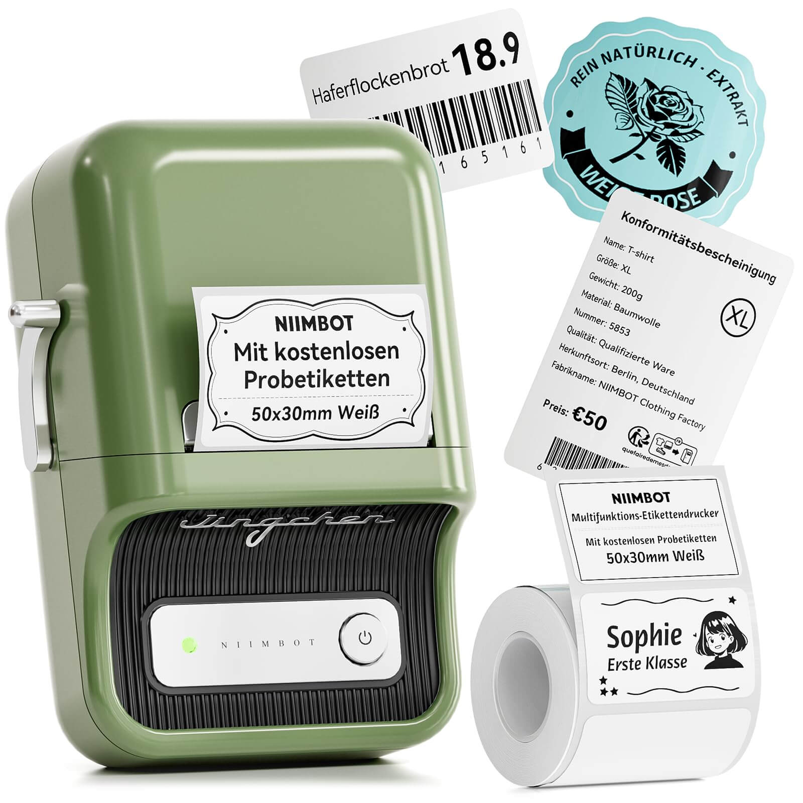 NIIMBOT B21 Bluetooth Thermal Kitchen Storage Labels Printer, Efficient for Home, Support PC&Phone