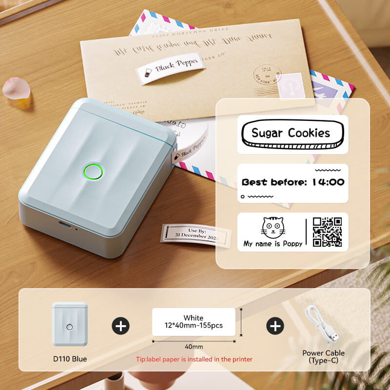 NIIMBOT D110 Upgraded Bluetooth Printer for Office, Home, Kitchen, School