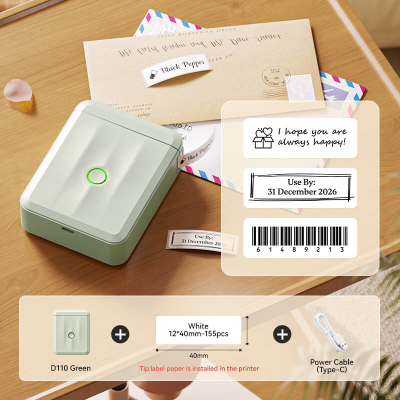 NIIMBOT D110 Upgraded Bluetooth Printer for Office, Home, Kitchen, School