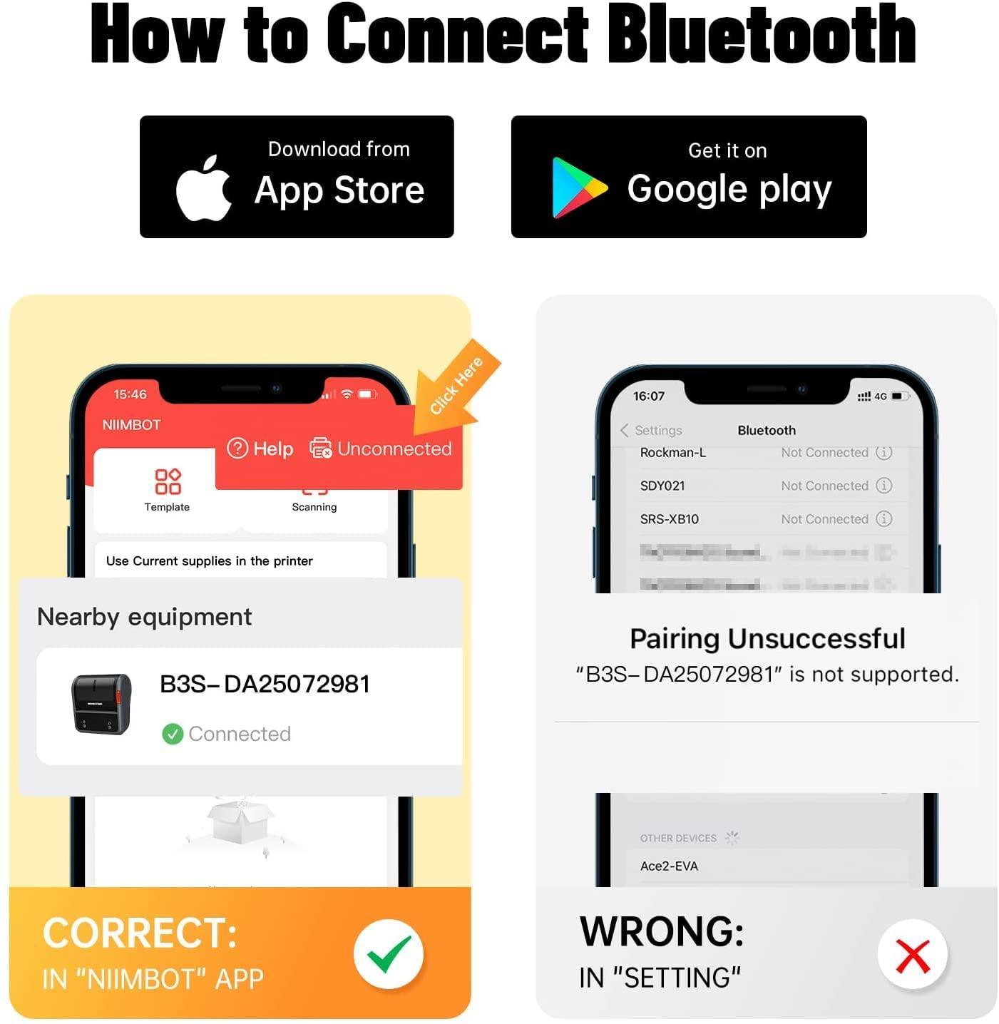 NIIMBOT B3S Thermal Label Printer - Streamline Labeling and Receipt Printing