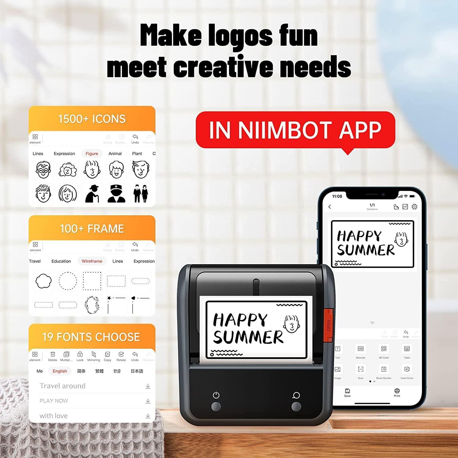 NIIMBOT B3S Thermal Label Printer - Streamline Labeling and Receipt Printing