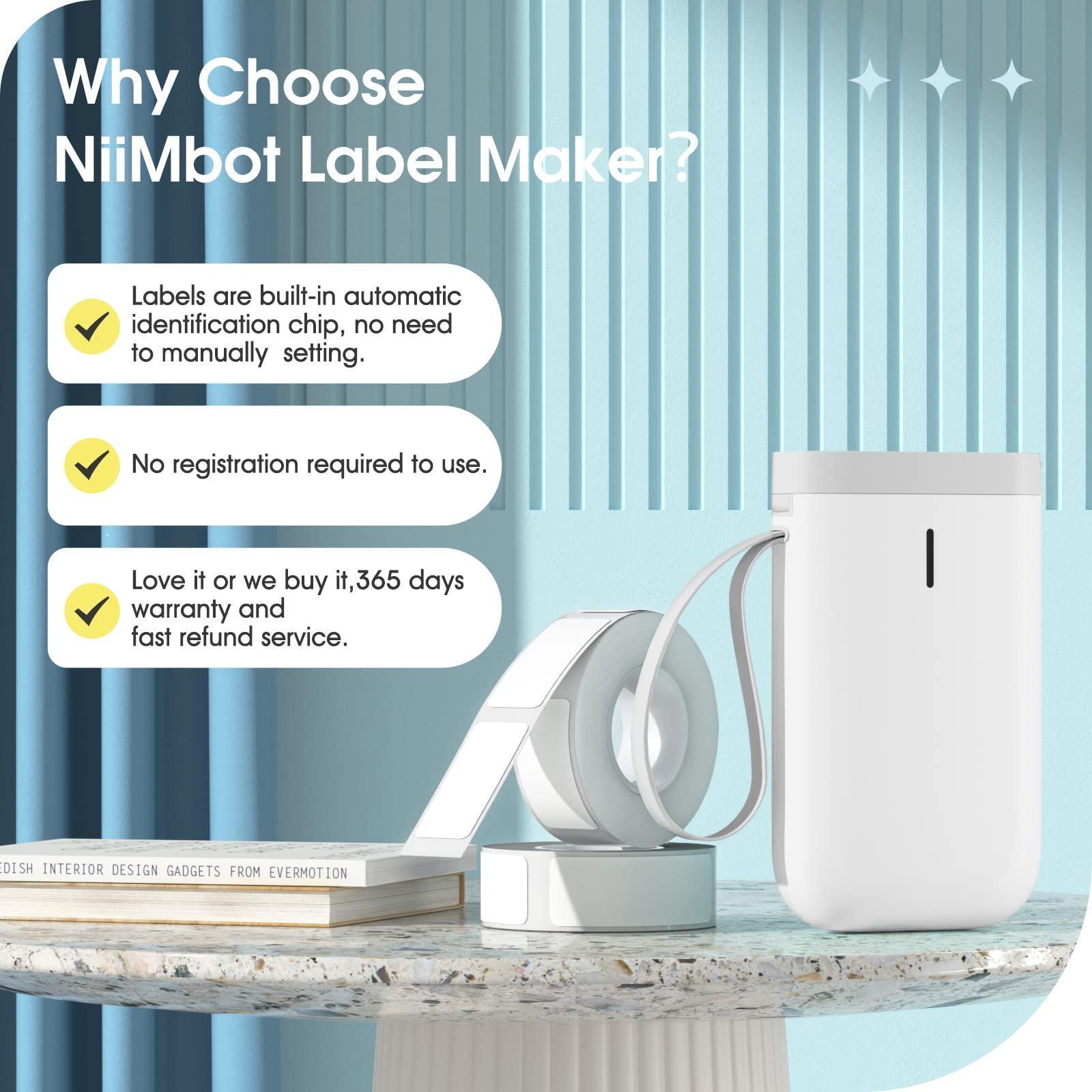NIIMBOT D11 0.5 Inch Label Maker Machine with Tape - Versatile Labeling Solution