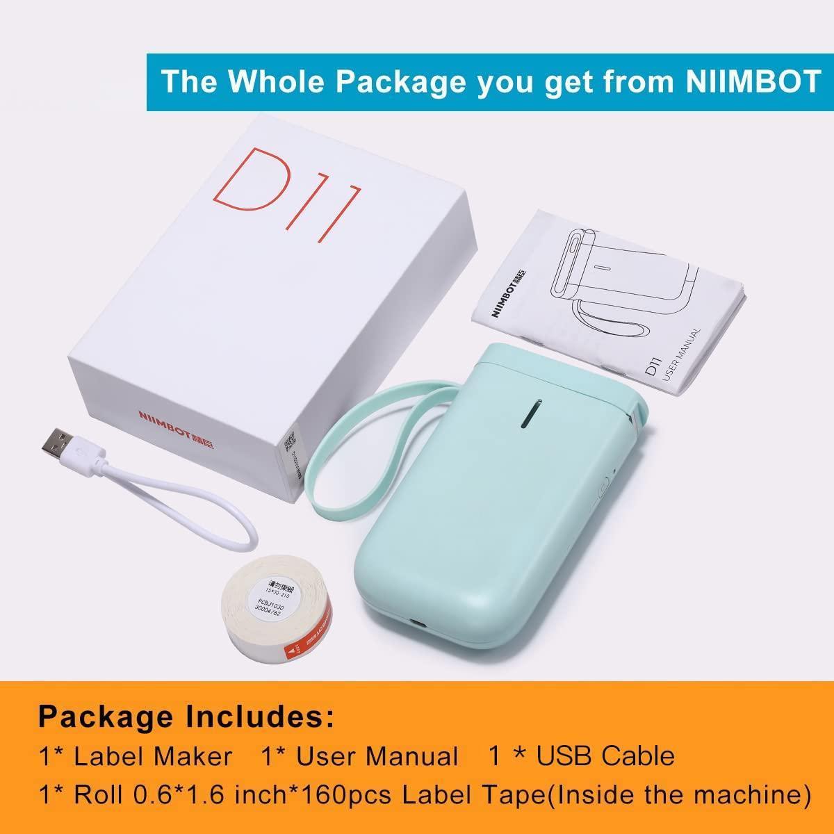 NIIMBOT D11 0.5 Inch Label Maker Machine with Tape - Versatile Labeling Solution