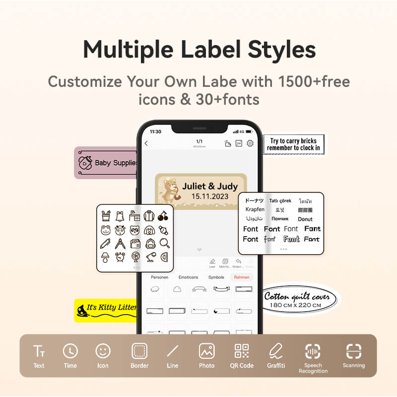 NIIMBOT D110 Upgraded Bluetooth Printer for Office, Home, Kitchen, School